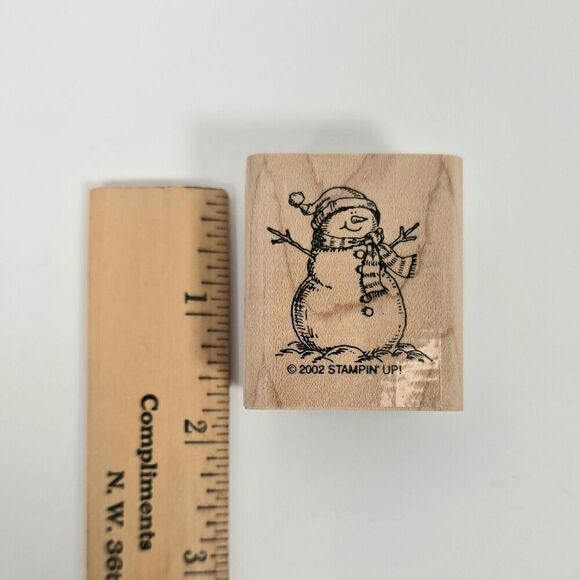 Vintage Stampin Up Snow Globe Stamps Set of 7 Christmas Snowman Castle Crafts - Picture 8 of 16